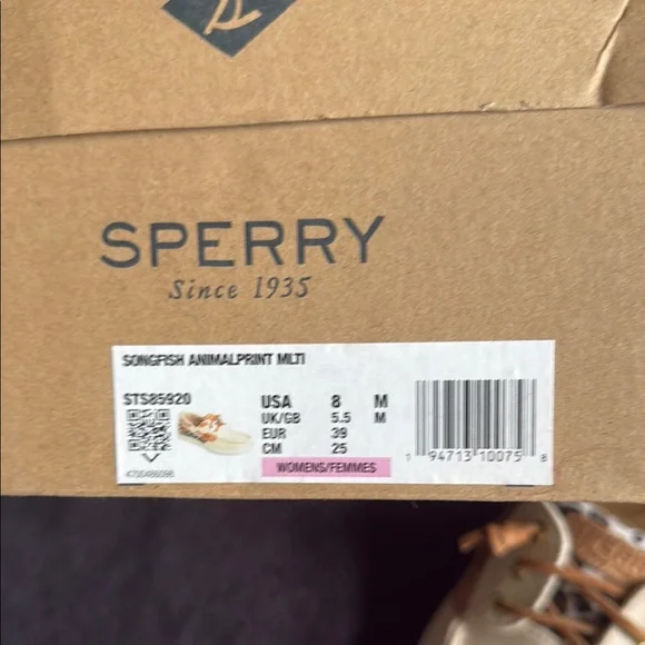 Sperry Men's Cream and Brown Boat Shoes - Picture 6 of 6